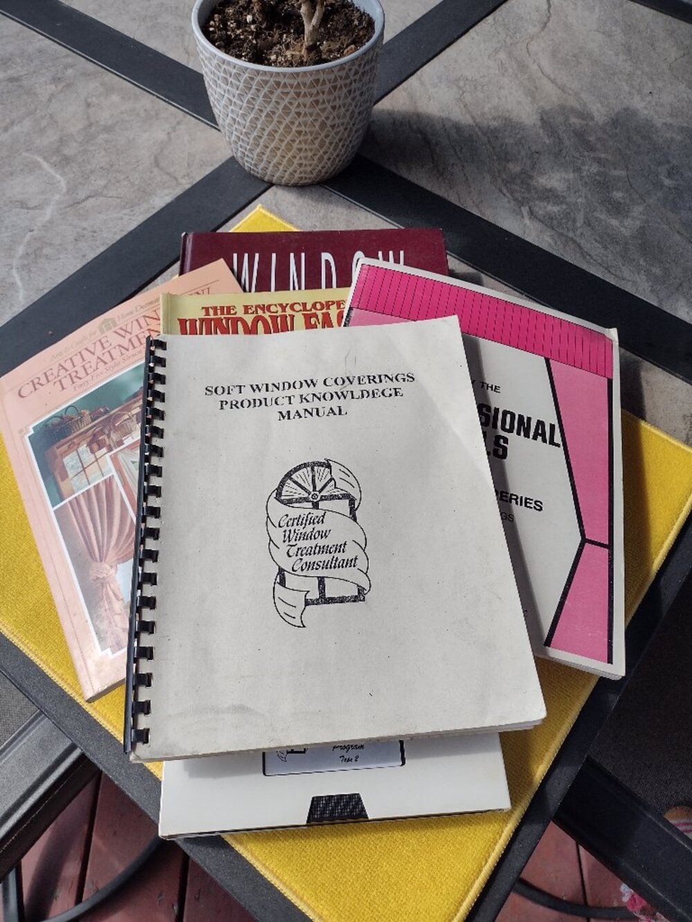 Set of 5 Books with a VHS Tape of Window Treatments